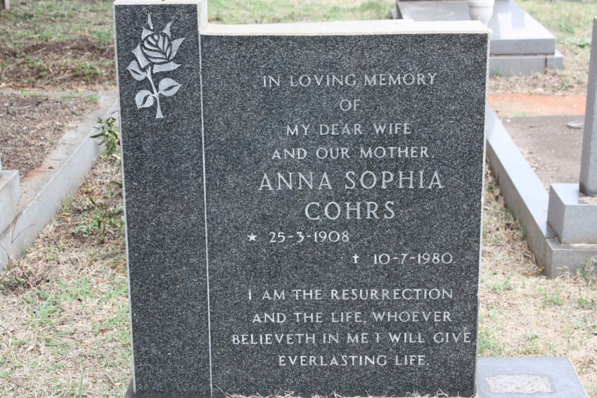 COHRS Anna Sophia 1908-1980