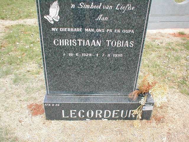 CORDEUR Christiaan Tobias, le 1929-1998