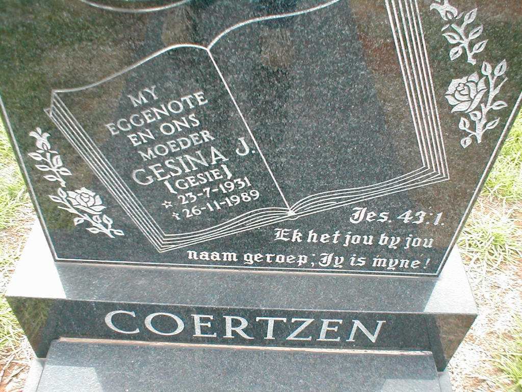 COERTZEN Gesina J. 1931-1989