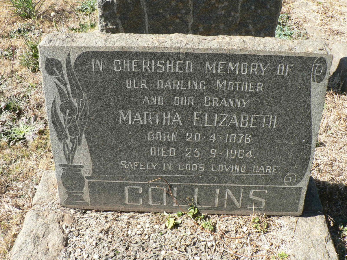 COLLINS Martha Elizabeth 1876-1964