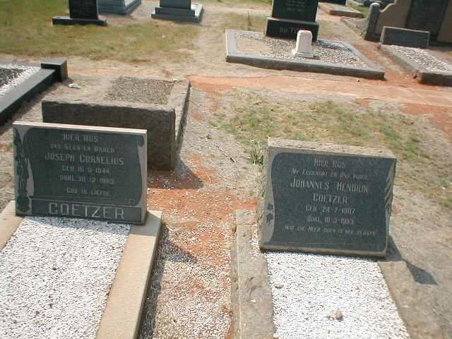 COETZER Joseph Cornelius 1944-1965 :: COETZER Johannes Hendrik 1907-1953
