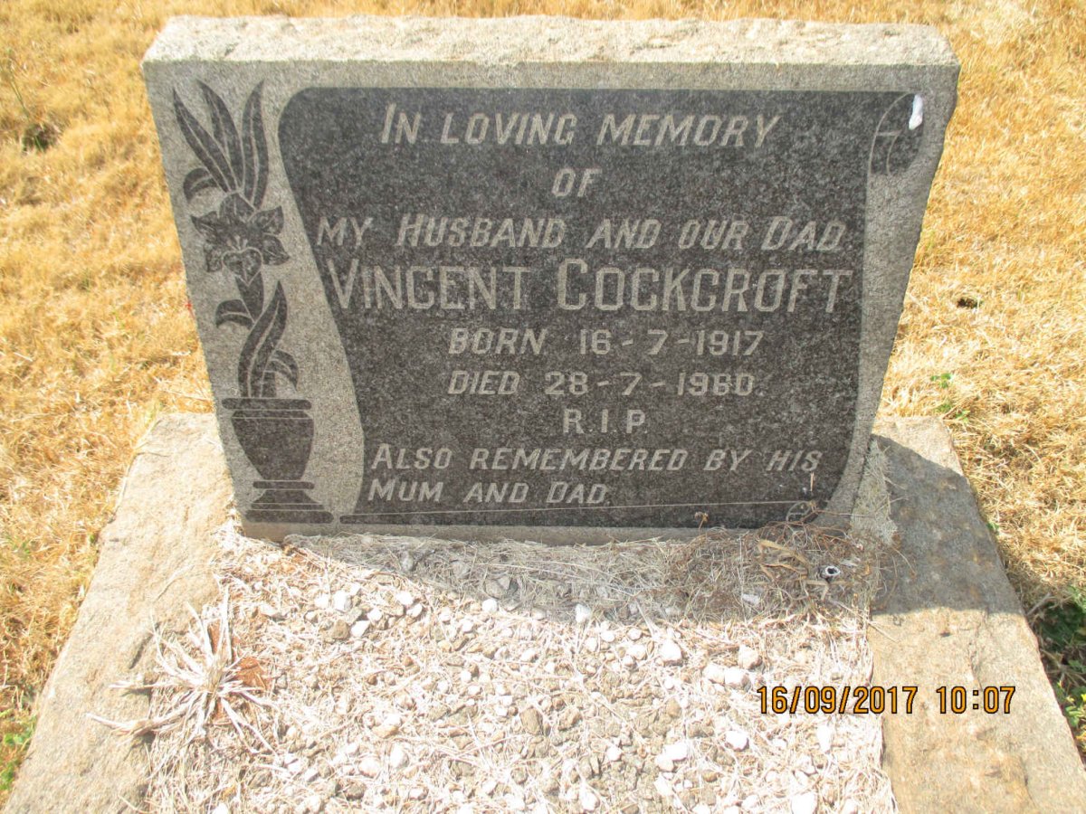COCKCROFT Vincent 1917-1960