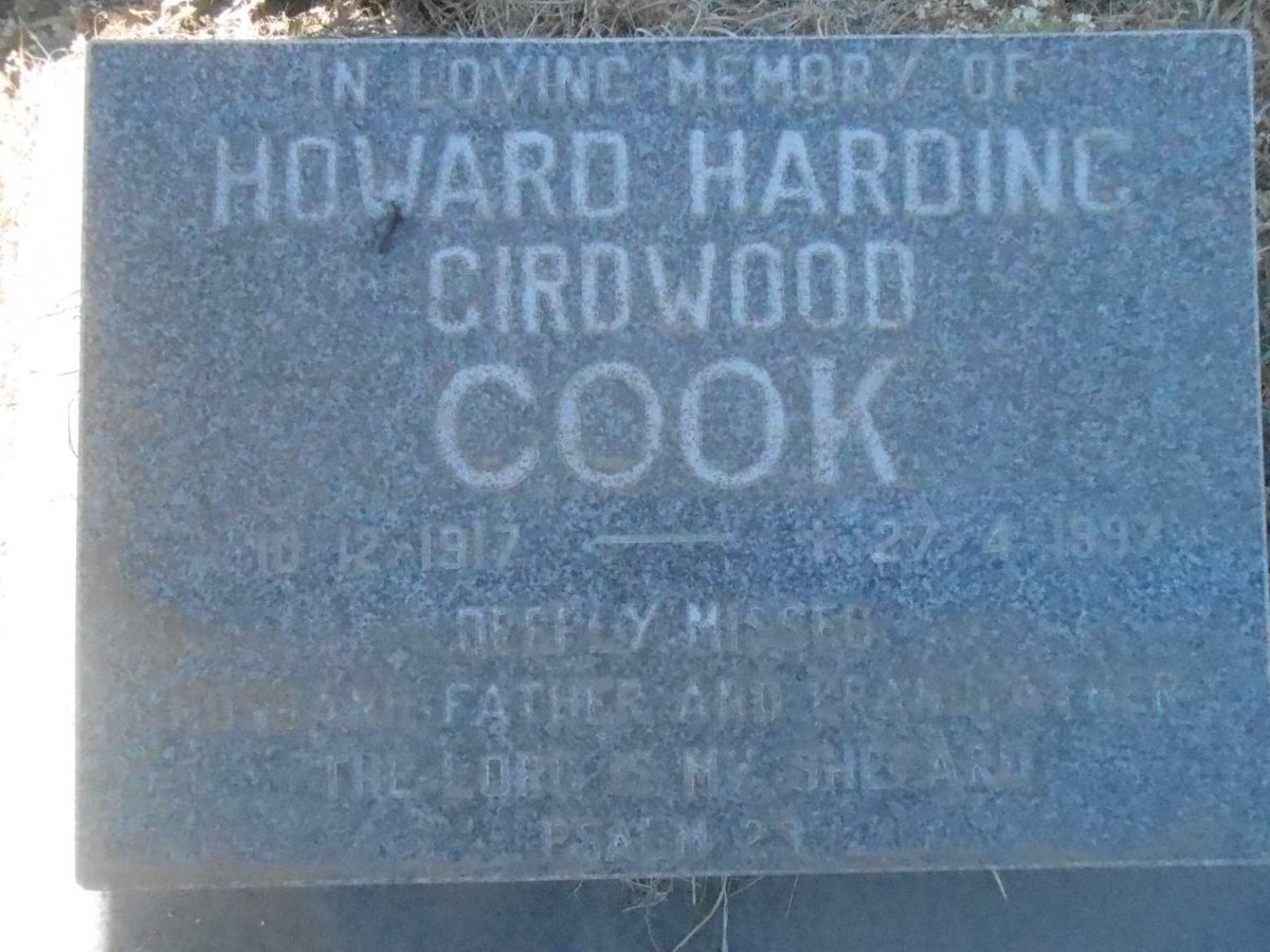 COOK Howard Harding Girdwood 1917-1997