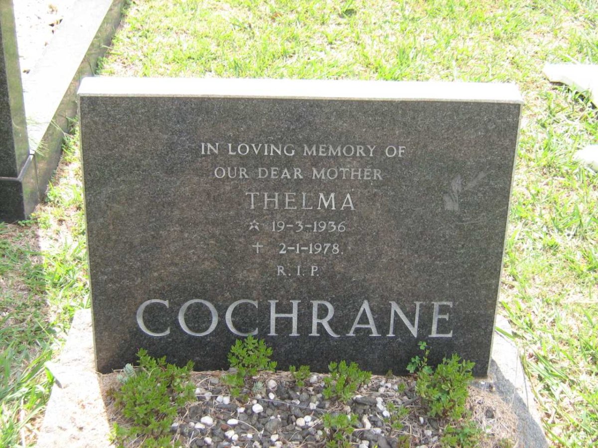 COCHRANE Thelma 1936-1978