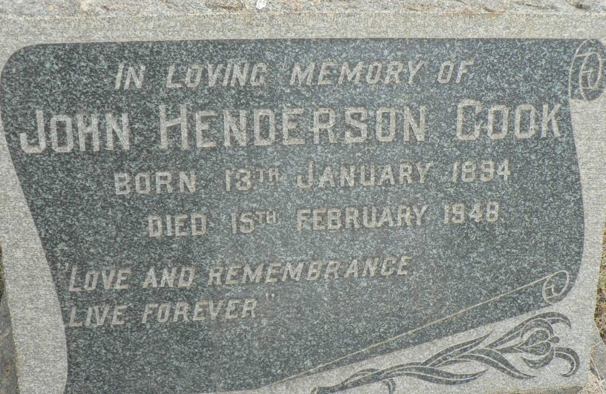 COOK John Henderson 1894-1948