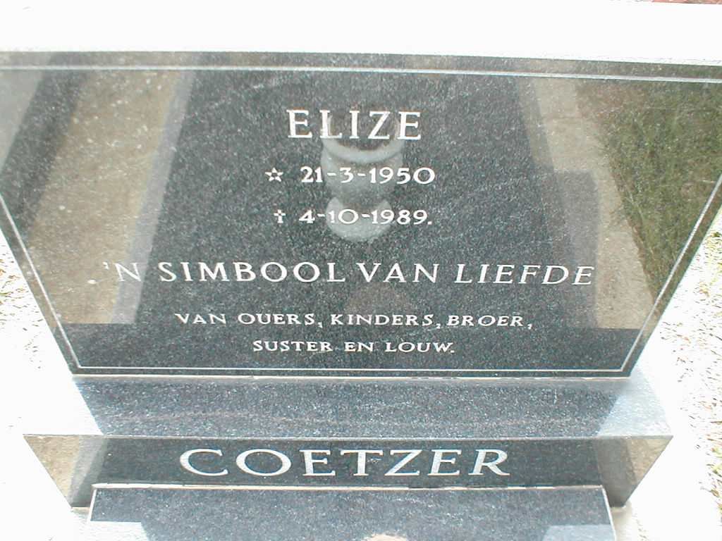 COETZER Elize 1950-1989