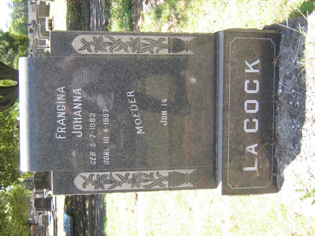 COCK Francina Johanna, la 1883-1957