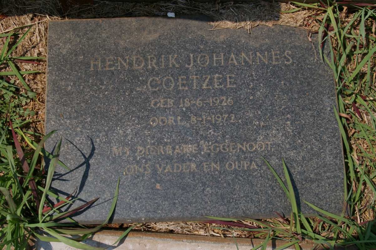 COETZEE Hendrik Johannes 1926-1972