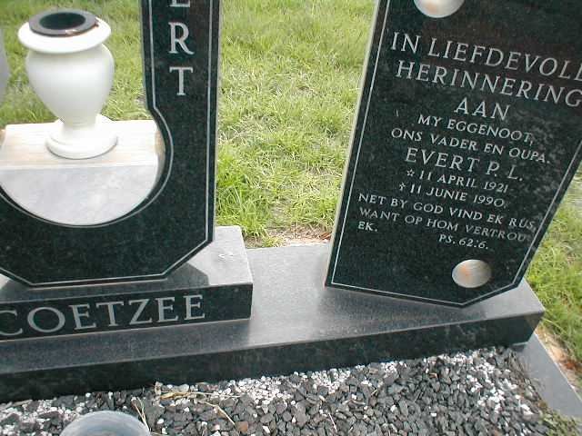 COETZEE Evert P.L. 1921-1990