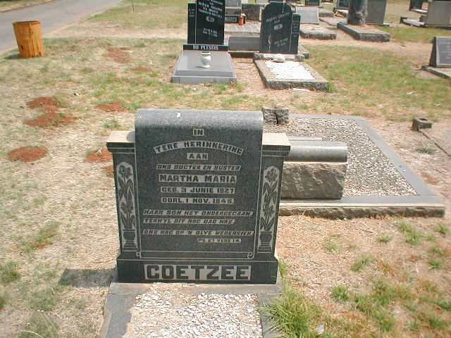 COETZEE Martha Maria 1927-1945