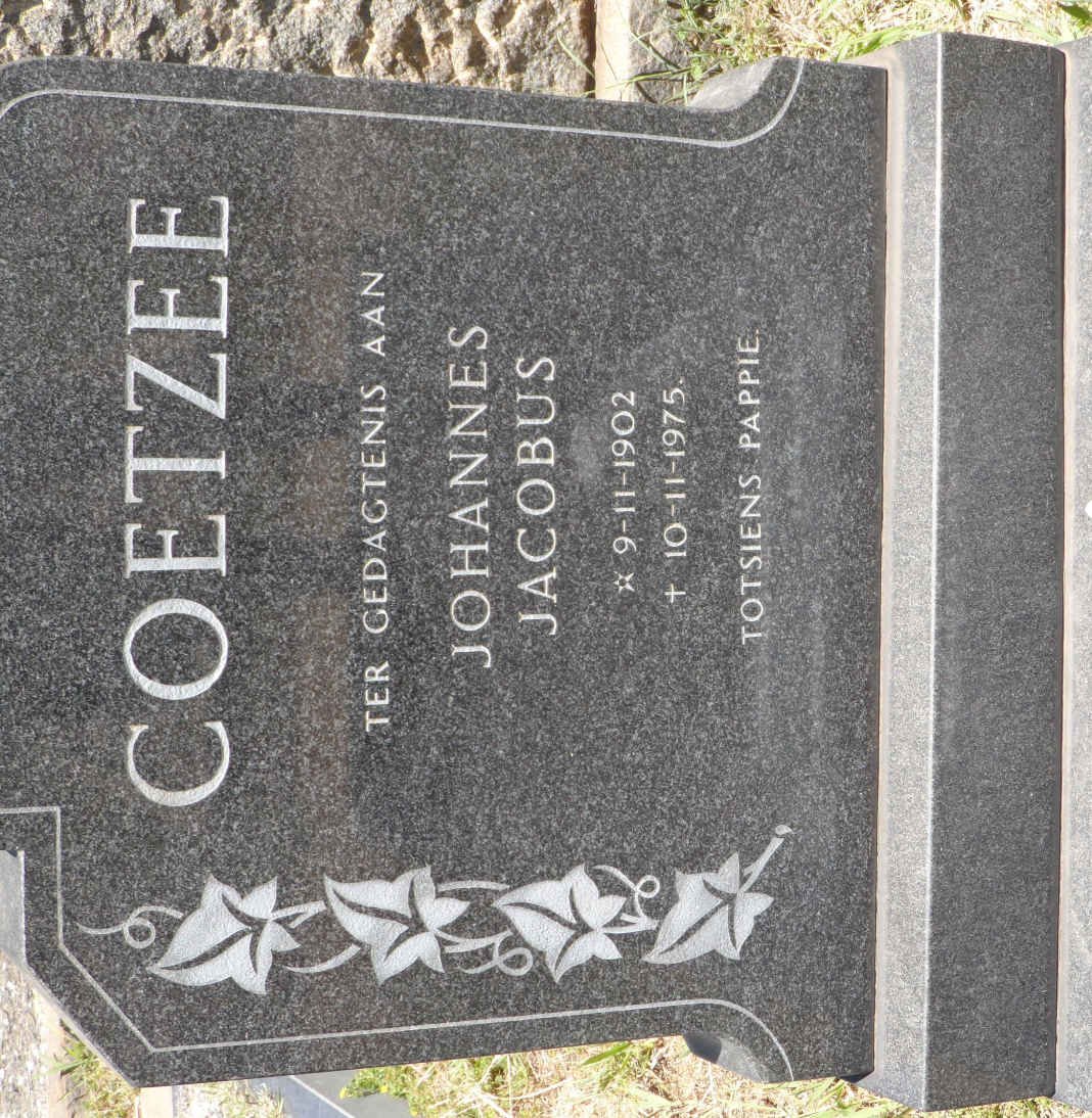 COETZEE Johannes Jacobus 1902-1975