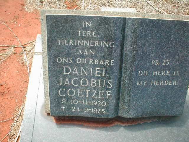 COETZEE Daniel Jacobus 1920-1975