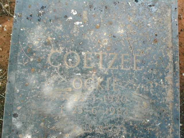 COETZEE Ockie 1920-1983