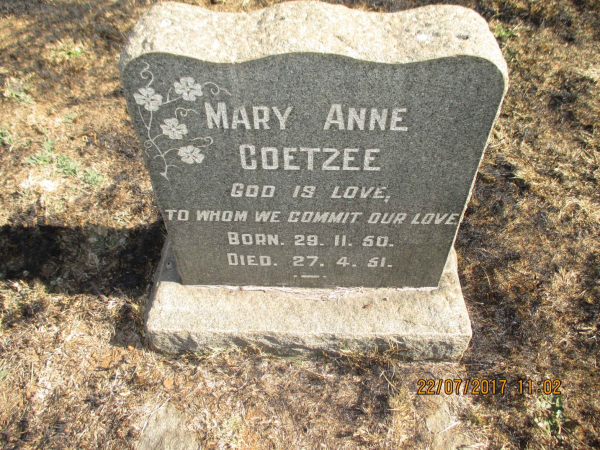COETZEE Mary Anne 1950-1951