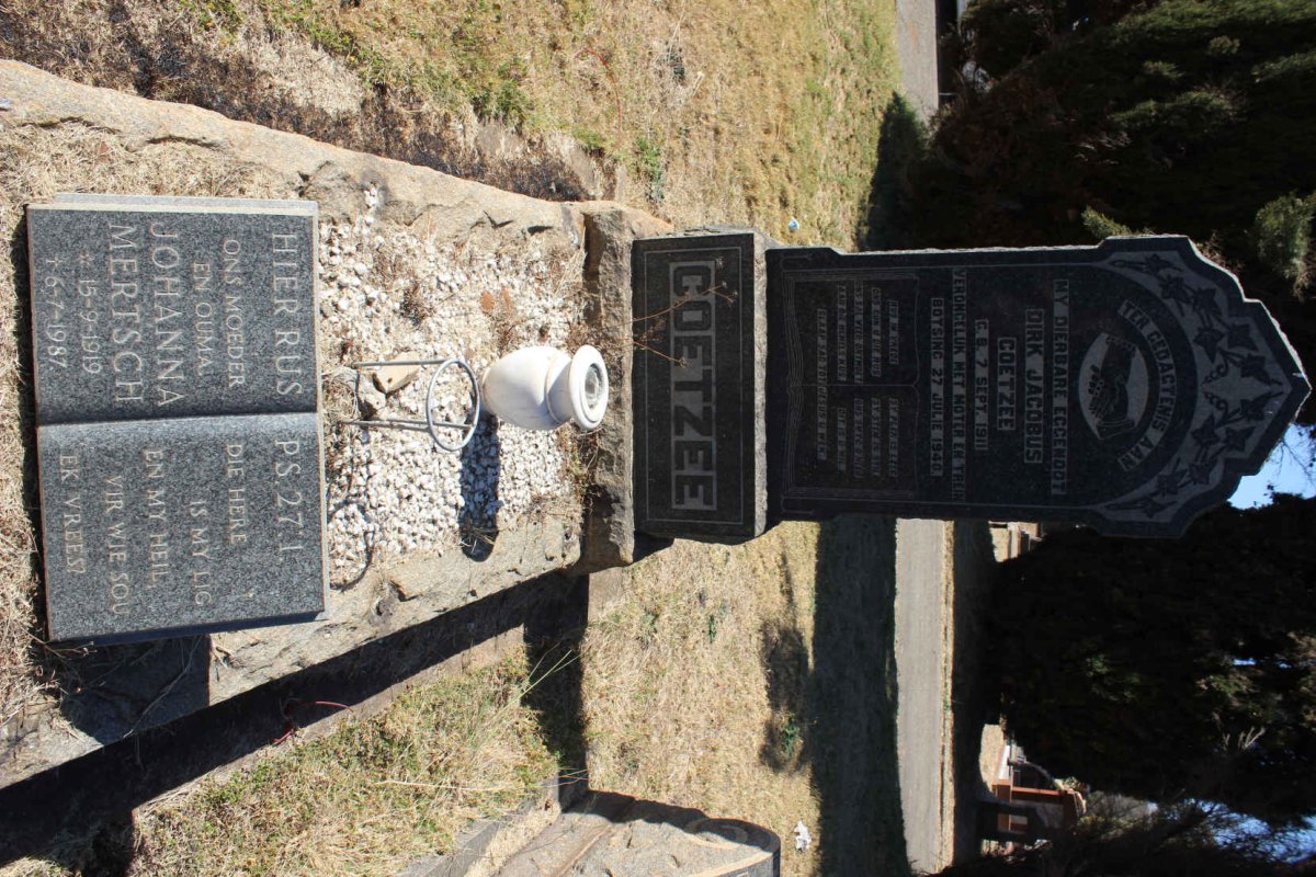 COETZEE Dirk Jacobus 1911-1940 :: MERTSCH Johanna 1919-1987