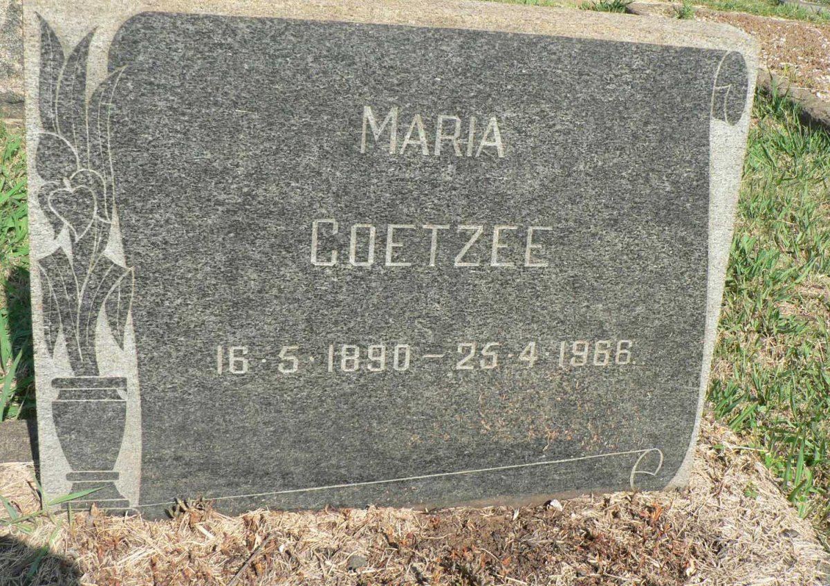 COETZEE Maria 1890-1966