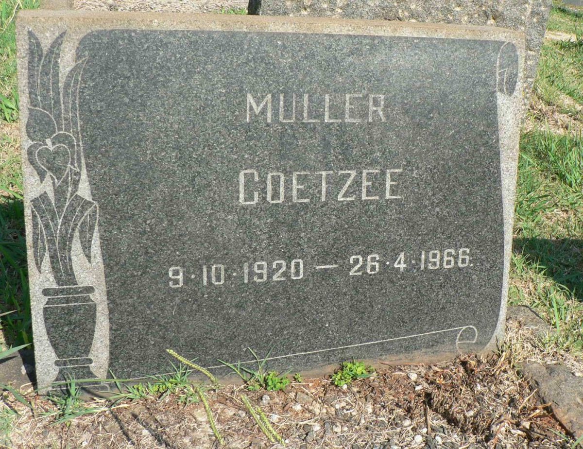 COETZEE Muller 1920-1966