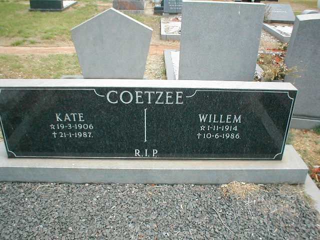 COETZEE Willem 1914-1986 &amp; Kate 1906-1987