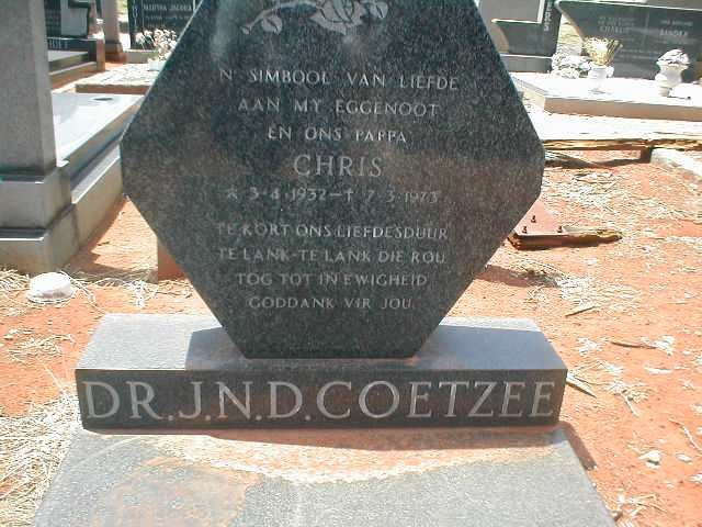 COETZEE J.N.D. 1932-1973