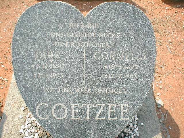 COETZEE Dirk 1890-1953 &amp; Cornelia 1893-1982
