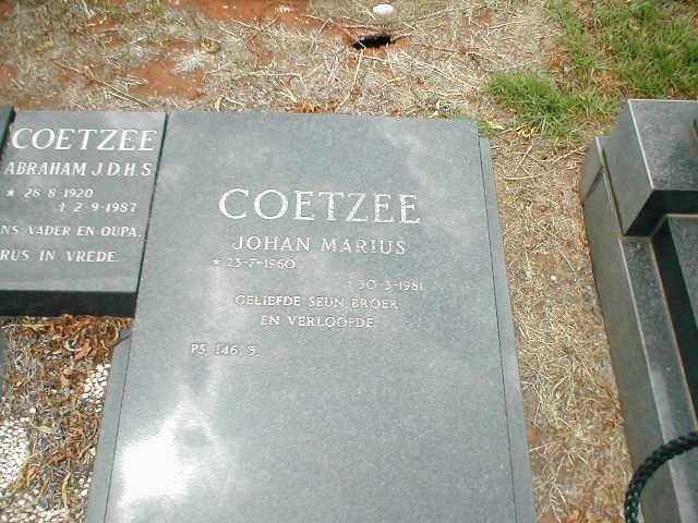 COETZEE Johan Marius 1960-1981