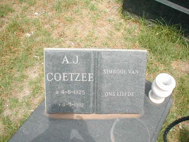 COETZEE A.J. 1925-1981