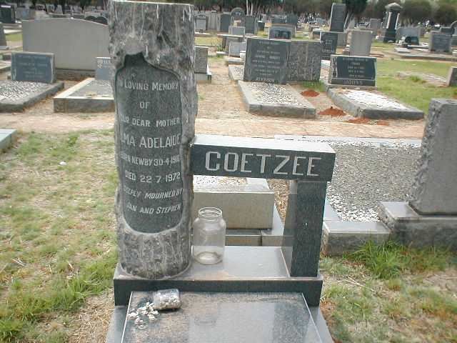 COETZEE Alma Adelaide nee NEWBY 1916-1972