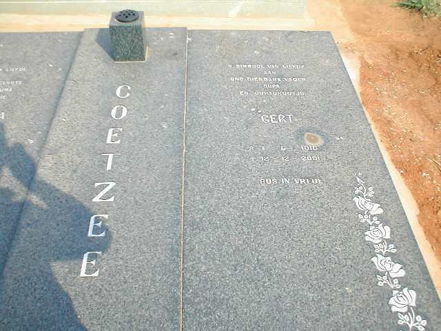 COETZEE Gert 1916-2001