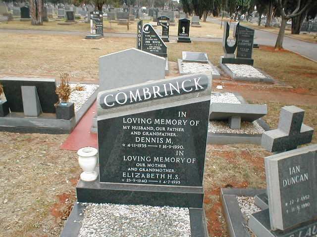 COMBRINCK Dennis M. 1935-1990 &amp; Elizabeth H.S. 1940-1995