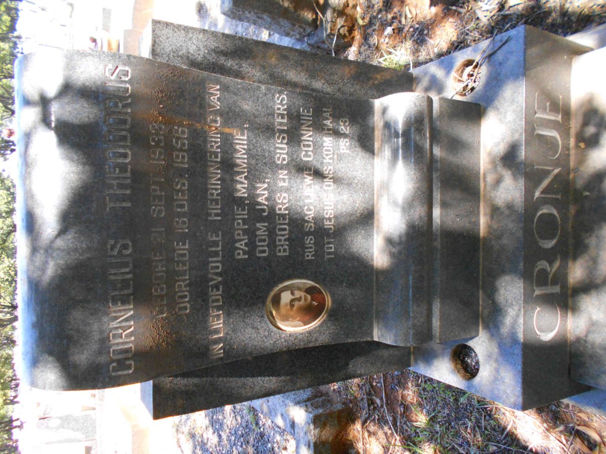 CRONJE Cornelius Theodorus 1933-1956