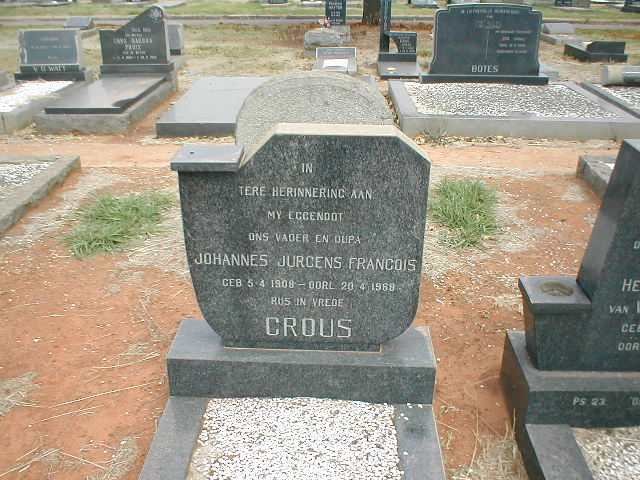 CROUS Johannes Jurgens Francois 1908-1968