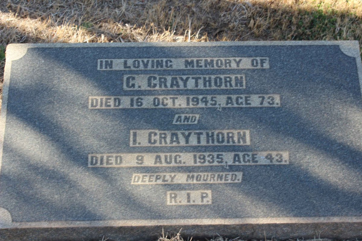 CRAYTHORN G. -1945 :: CRAYTHORN I. -1935