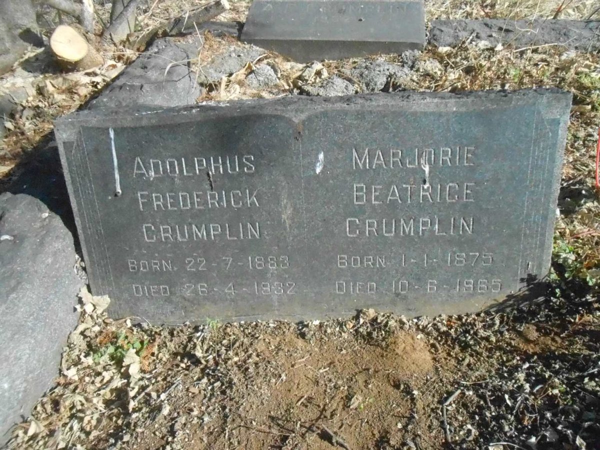 CRUMPLIN Adolphus Frederick 1883-1932 :: CRUMPLIN Marjorie Beatrice 1875-1965