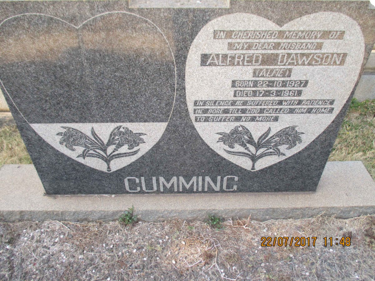 CUMMING Alfred Dawson 1927-1961