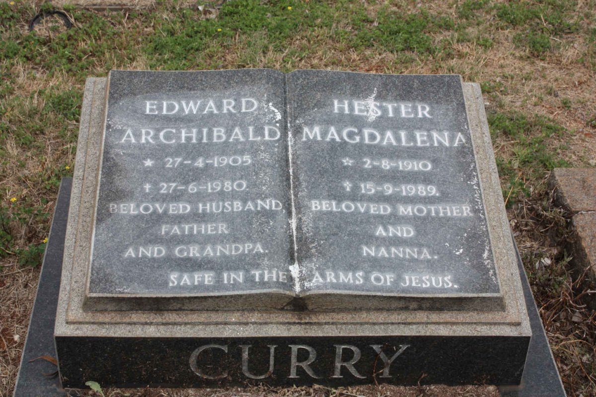 CURRY Edward Archibald 1905-1980 &amp; Hester Magdalena 1910-1989