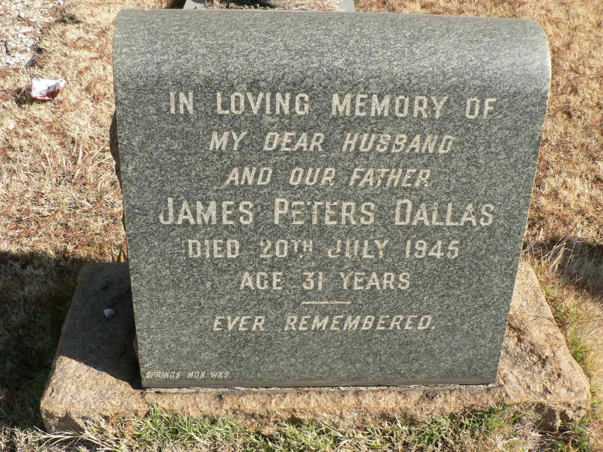 DALLAS James Peters -1945