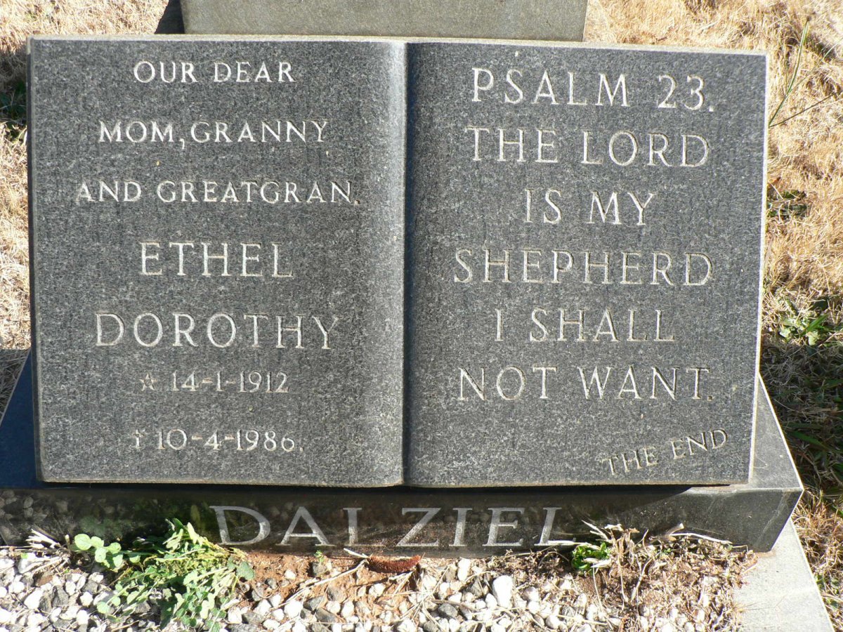 DALZIEL Ethel Dorothy 1912-1986