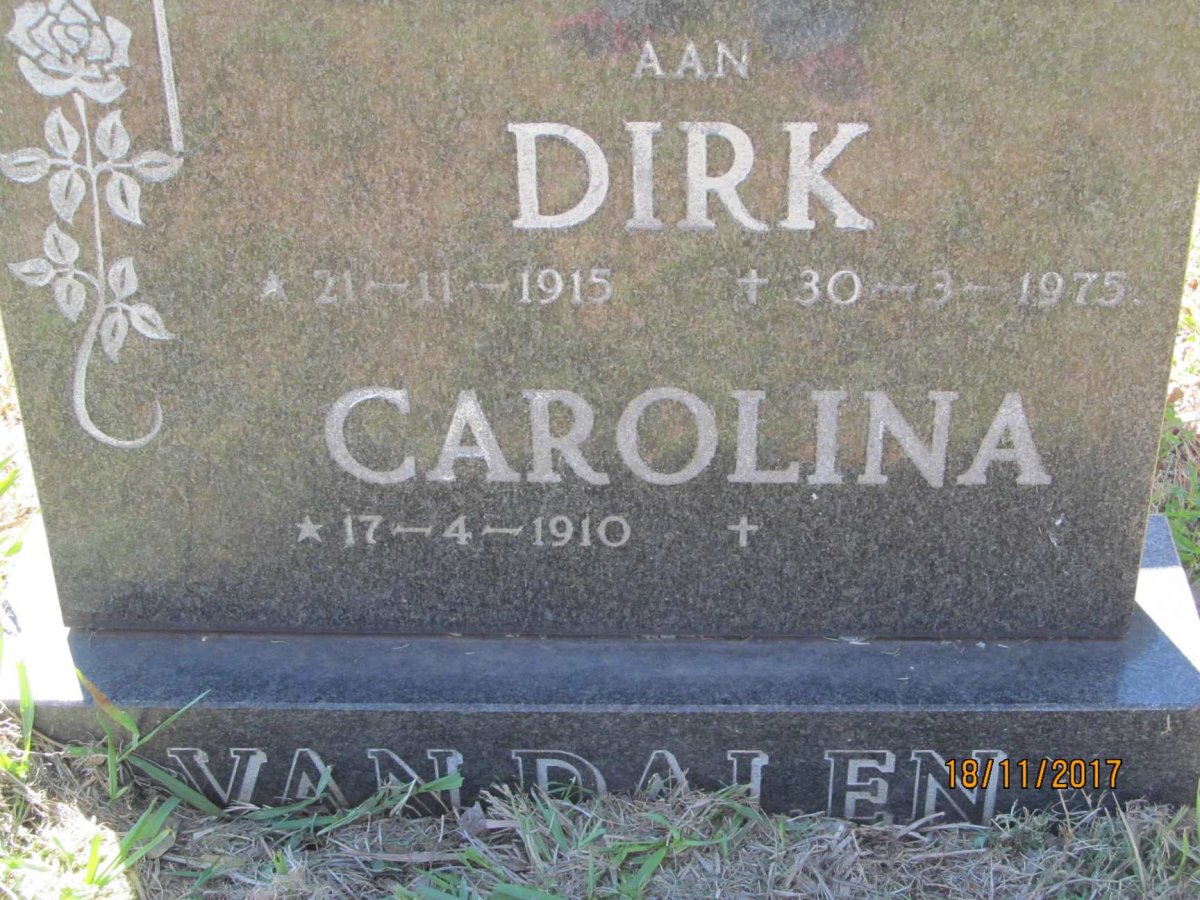 DALEN Dirk, van 1915-1975 &amp; Carolina 1910-