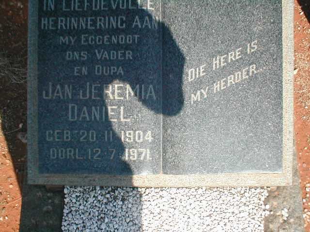 DANIEL Jan Jeremia 1904-1971
