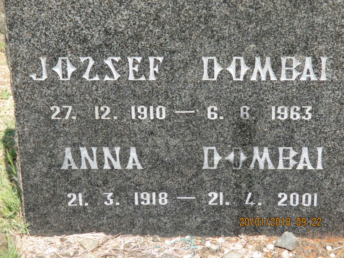DOMBAI Jozsef 1910-1963 &amp; Anna 1918-2001