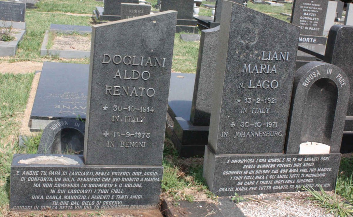 DOGLIANI Aldo Renato 1914-1973 &amp; Maria N. Lago 1921-1971