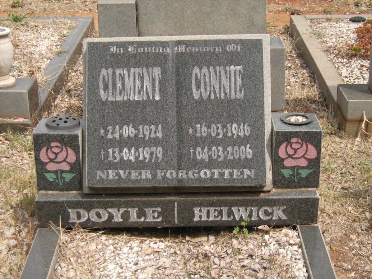 DOYLE Clement 1924-1979 :: HELWICK Connie 1946-2006