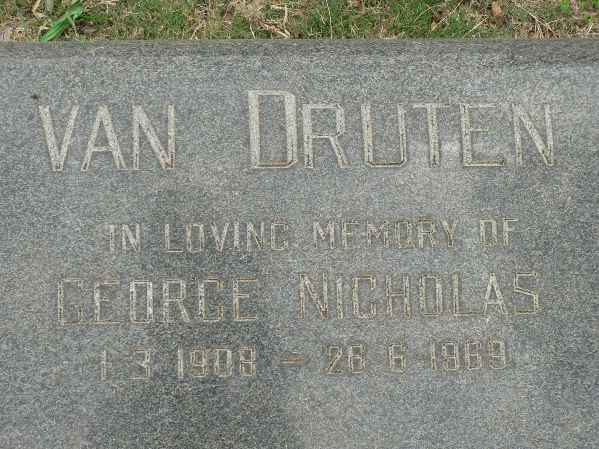 DRUTEN George Nicholas, van 1908-1969