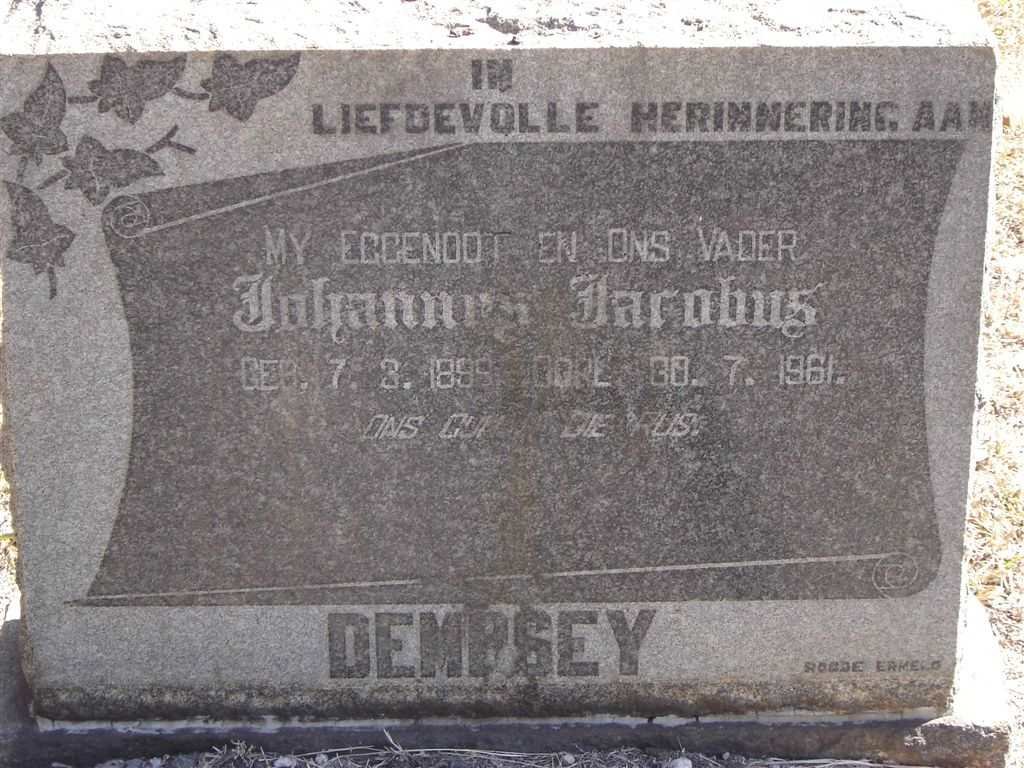 DEMPSEY Johannes Jacobus 1899-1961