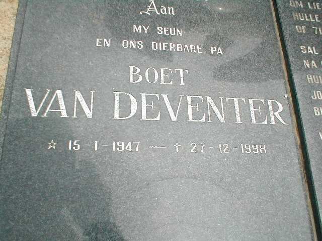 DEVENTER Boet, van 1947-1998
