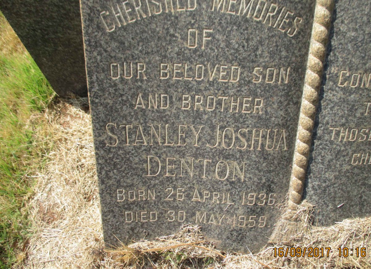 DENTON Stanley Joshua 1936-1959