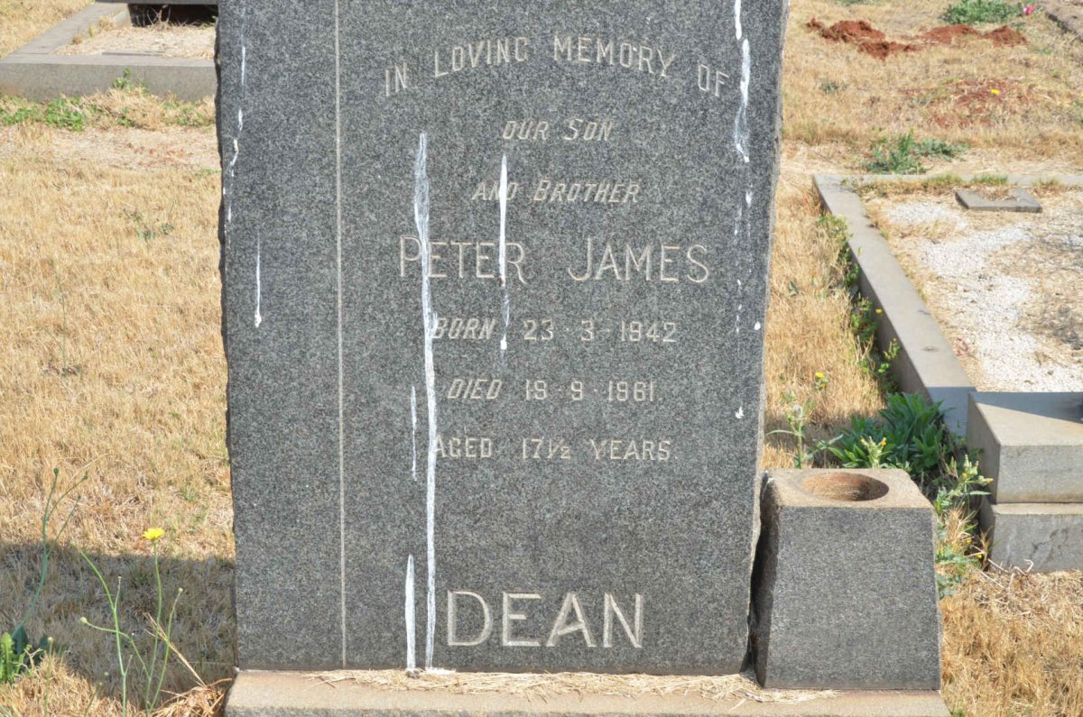 DEAN Peter James 1942-1961