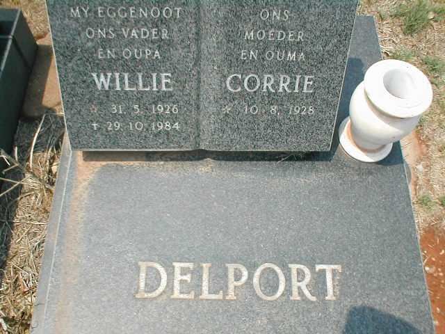 DELPORT Willie 1926-1984 &amp; Corrie 1928-