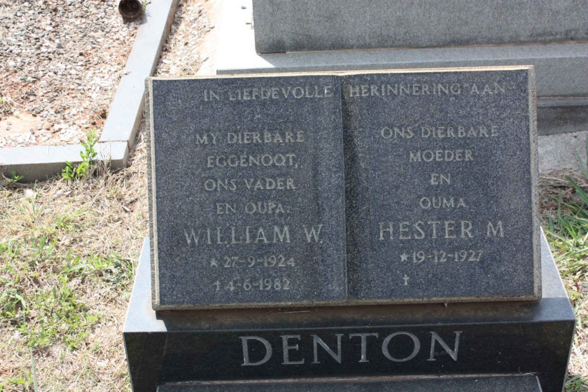 DENTON William W. 1924-1982 &amp; Hester M. 1927-