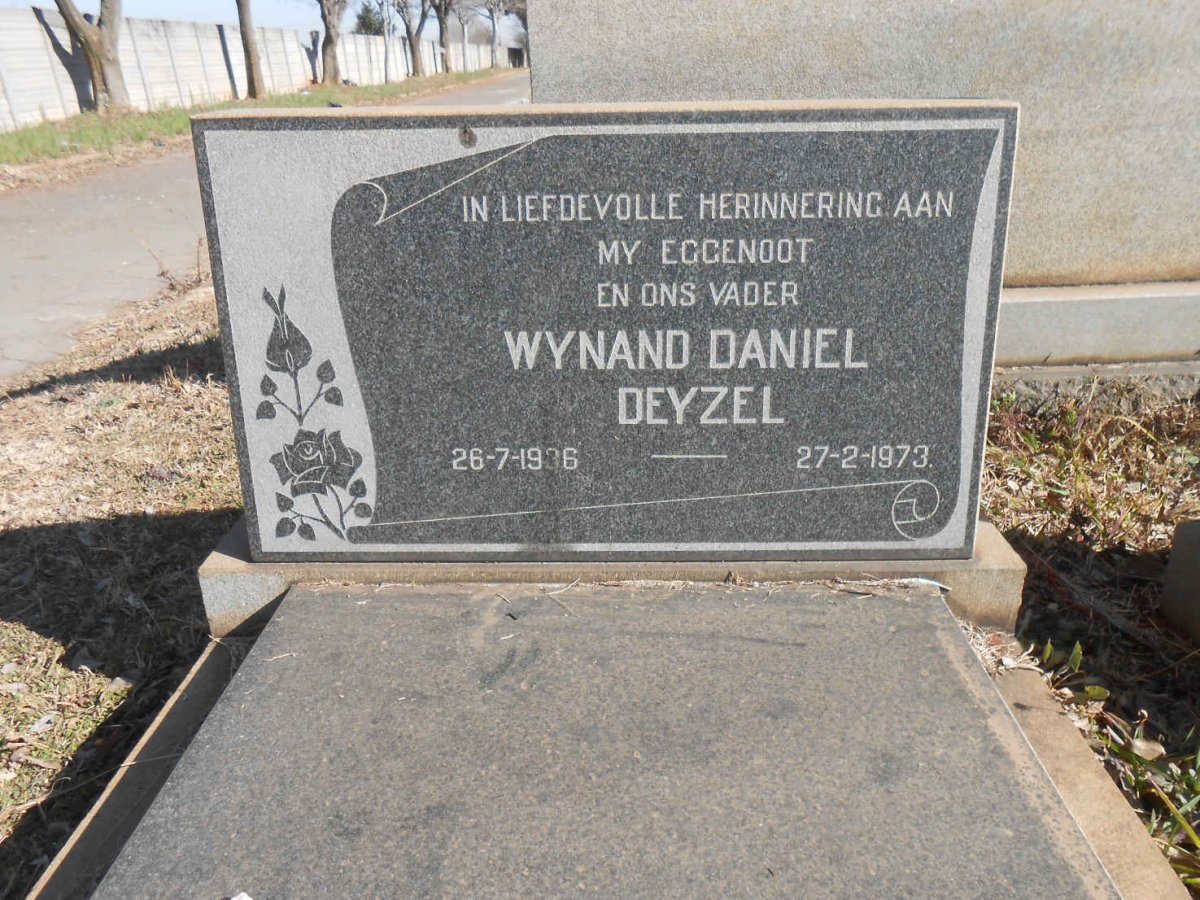 DEYZEL Wynand Daniel 1936-1973